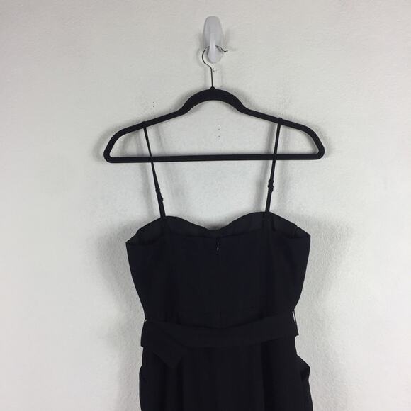 Lovers + Friends Camilla Black Bustier Heart Belt Straight Leg Jumpsuit Small - Picture 12 of 14